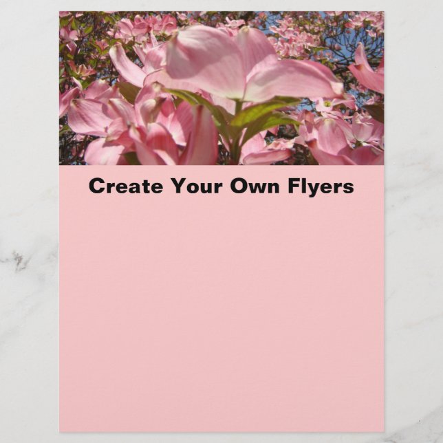 Erstellen Sie Ihre eigenen Flyer Rosa Dogwood Blum (Vorne)