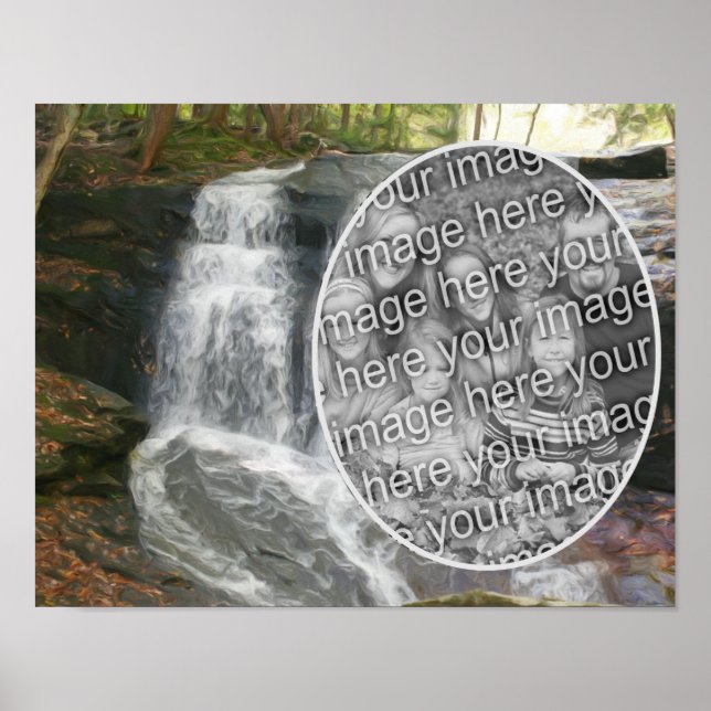 Erstellen Sie Ihre eigenen Foto Wasserfall Ölgemäl Poster (Vorne)