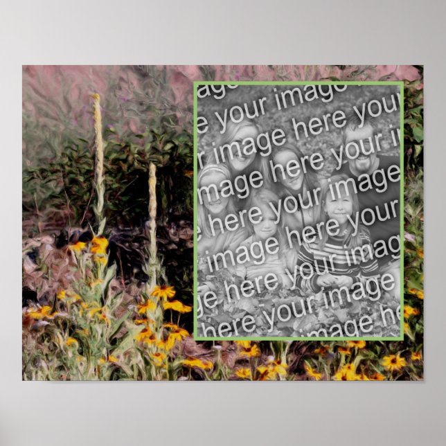 Erstellen Sie Ihre eigenen Foto Wildblumen Art Bor Poster (Vorne)