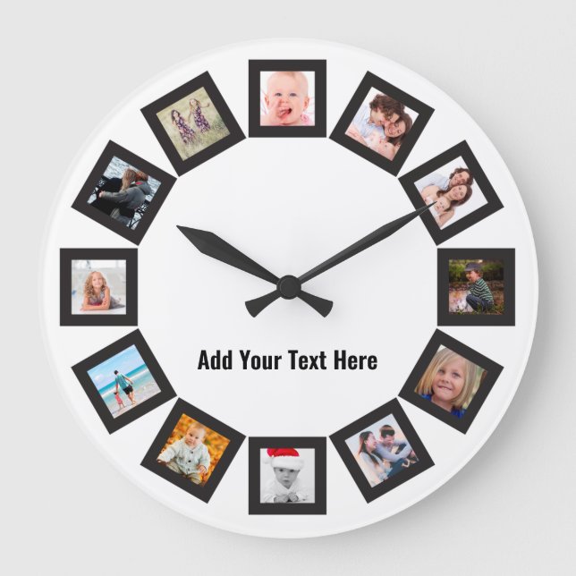 Erstellen Sie Ihre eigenen Fotos mit der Acrylmaue Große Wanduhr (Vorderseite)