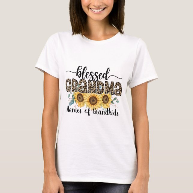 Erstellen Sie Ihre eigenen gesegneten Oma-Sonnenbl T-Shirt (Vorderseite)