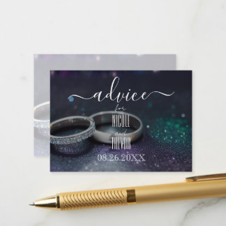 Erstellen Sie Ihre eigenen Glitzer- und Hochzeitsr Hinweiskarte