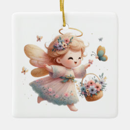 Erstellen Sie Ihre eigenen glücklichen Blume Angel Keramikornament