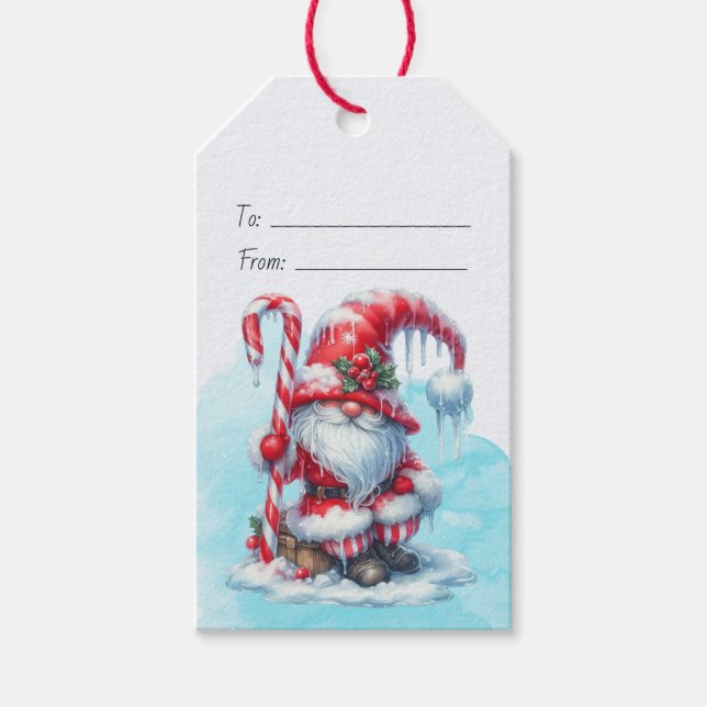 Erstellen Sie Ihre eigenen glücklichen Candy Cane  Geschenkanhänger (Vorderseite)