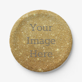 Erstellen Sie Ihre eigenen Gold Glitzer Sparkle-Im Pappteller