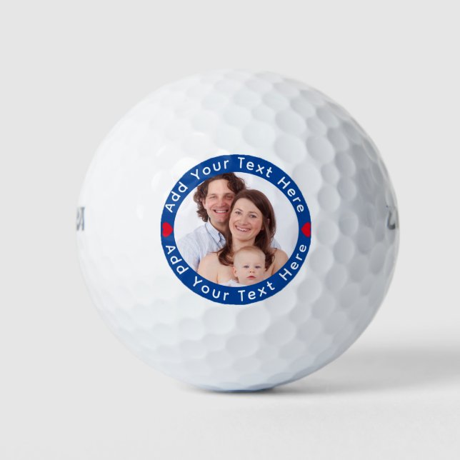 Erstellen Sie Ihre eigenen Golf-Bälle für Ihr Foto Golfball (Vorderseite)