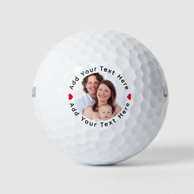 Erstellen Sie Ihre eigenen Golf-Bälle für Ihr Foto Golfball (Vorderseite)