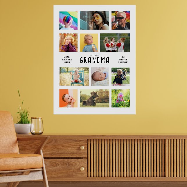Erstellen Sie Ihre eigenen Großeltern Foto Collage Poster (Wohnzimmer 2)