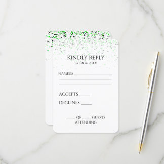 Erstellen Sie Ihre eigenen grünen Fingerketten RSVP Karte