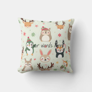 Erstellen Sie Ihre eigenen grünen Kawaii Weihnacht Kissen