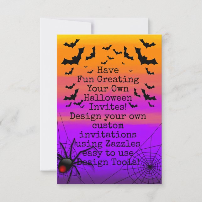Erstellen Sie Ihre eigenen Halloween-Party-Einladu Dankeskarte (Vorderseite)