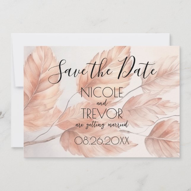 Erstellen Sie Ihre eigenen - Herbstblätter Save The Date (Vorderseite)