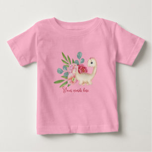 Erstellen Sie Ihre eigenen Hübschen Girl Dinosauri Baby T-shirt