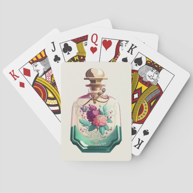 Erstellen Sie Ihre eigenen Hübschen Peonies Parfüm Spielkarten (Rückseite)