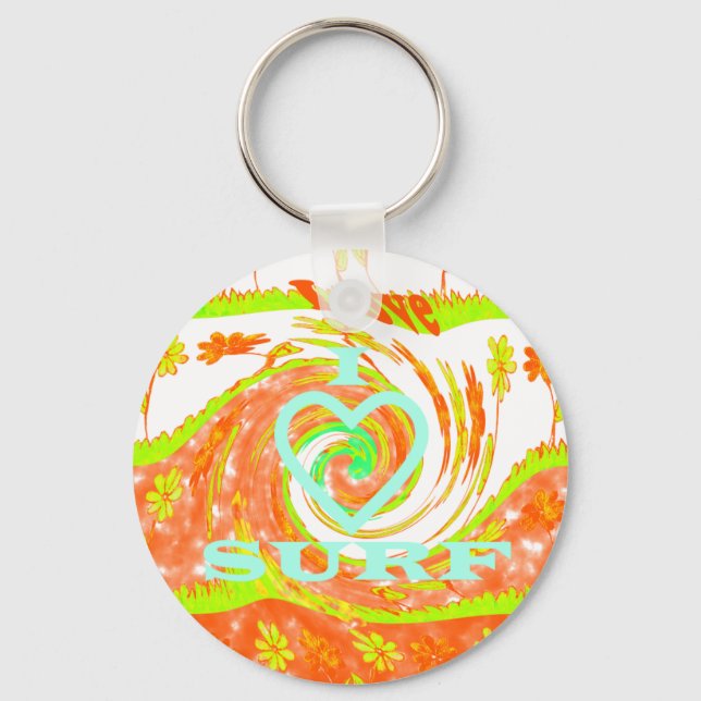 Erstellen Sie Ihre eigenen I-Liebe Surfen. Schlüsselanhänger (Vorderseite)