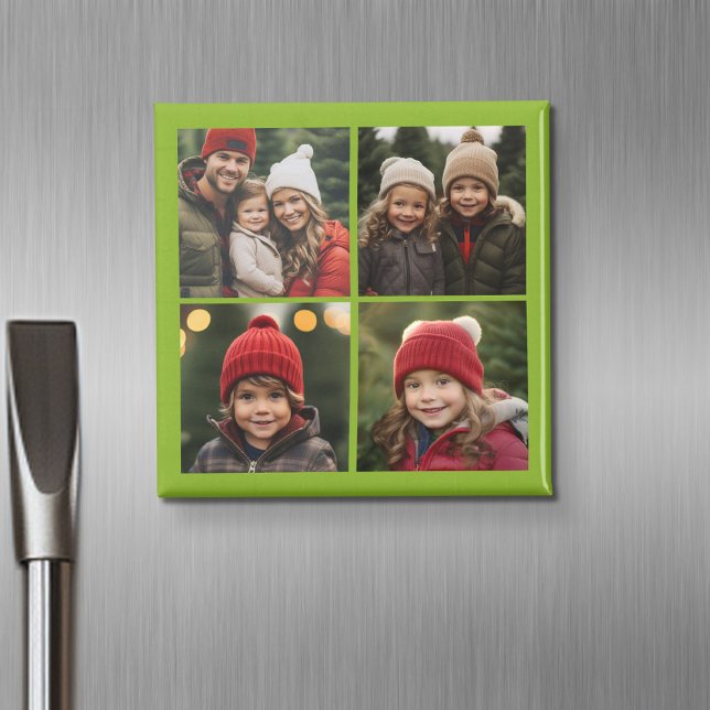 Erstellen Sie Ihre eigenen Instagramm Collage Pist Magnet (Personalized fridge magnet with photos and custom text)