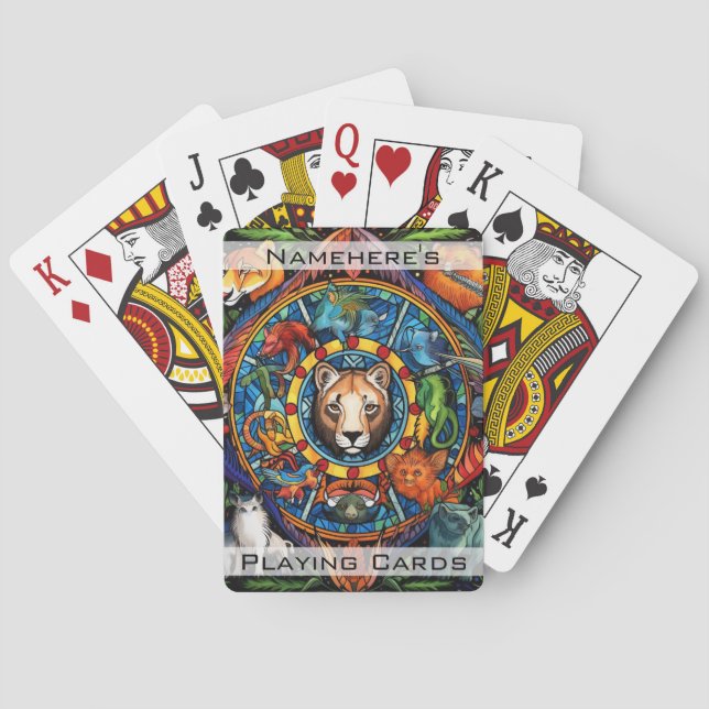 Erstellen Sie Ihre eigenen Junglebetiere Spielkarten (Rückseite)