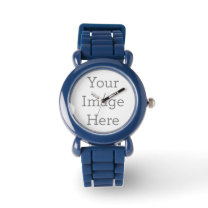 Erstellen Sie Ihre eigenen Kinder Blue Silicon Wat Armbanduhr