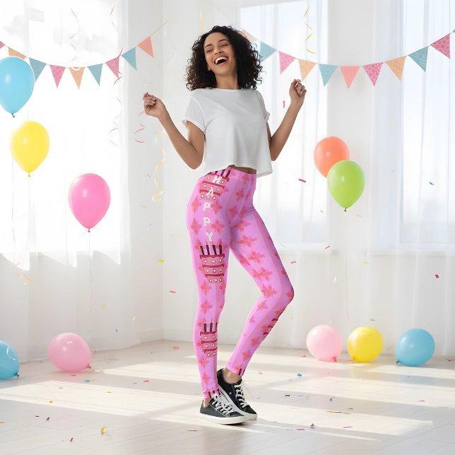 Erstellen Sie Ihre eigenen Leggings zum Geburtstag (Dance in color! 🎂 Festive birthday leggings for your biggest Nice B-Day celebrations. #AchempongJoy)
