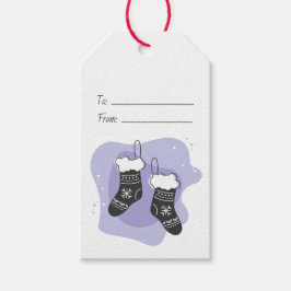 Erstellen Sie Ihre eigenen Lila Strümpfe Weihnacht Geschenkanhänger