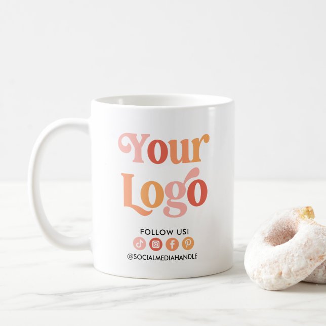 Erstellen Sie Ihre eigenen Logo-Business Social Me Kaffeetasse (Mit Donut)