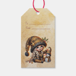 Erstellen Sie Ihre eigenen magischen Weihnachtsgno Geschenkanhänger