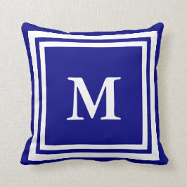 Erstellen Sie Ihre eigenen Monogramm Navy Blau und Kissen