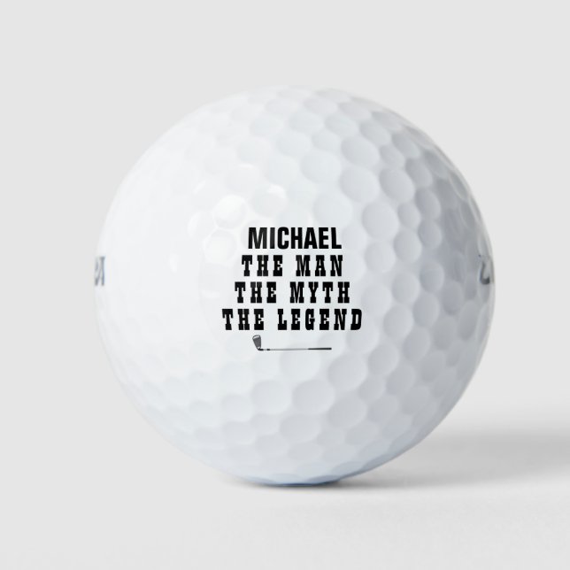 Erstellen Sie Ihre eigenen Namen Initials Golf Bal Golfball (Vorderseite)