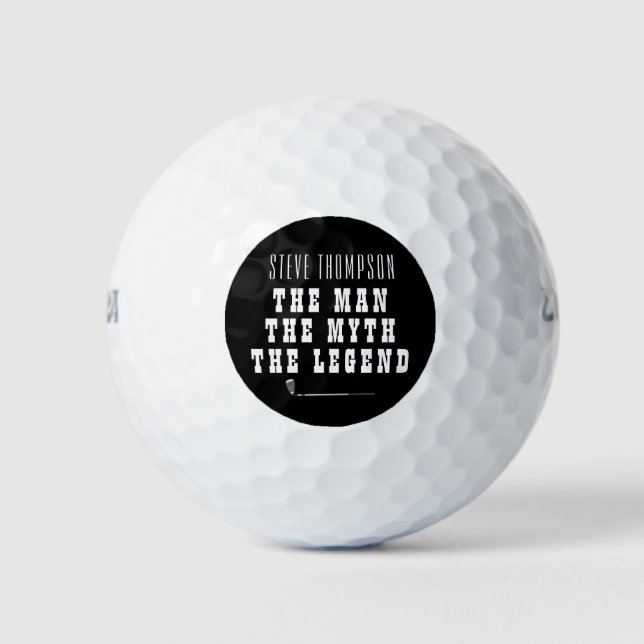 Erstellen Sie Ihre eigenen Namen Initials Golf Bal Golfball (Vorderseite)