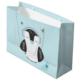 Erstellen Sie Ihre eigenen Niedlichen Pinguin Blue Große Geschenktüte