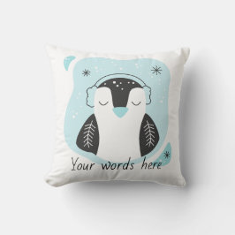 Erstellen Sie Ihre eigenen Niedlichen Pinguin Blue Kissen