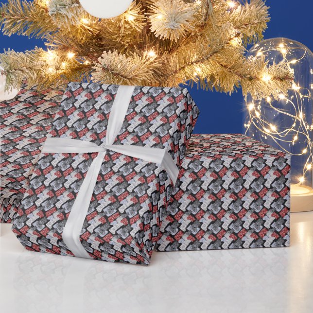 Erstellen Sie Ihre eigenen nordischen Weihnachtsso Geschenkpapier (Feiertage)