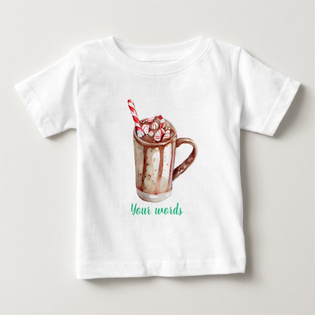 Erstellen Sie Ihre eigenen Pfefferminz Kakao Weihn Baby T-shirt (Vorderseite)