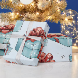 Erstellen Sie Ihre eigenen Red & Blue Boxes & Boxe Geschenkpapier