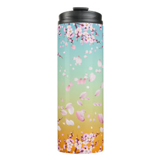 Erstellen Sie Ihre eigenen Regenbogen Sakura Kirsc Thermosbecher