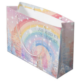 Erstellen Sie Ihre eigenen Regenbogenweihnachtsbäu Große Geschenktüte