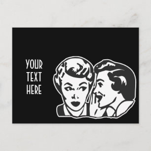 ERSTELLEN SIE IHRE EIGENEN RETRO GOSSIP LADY GIFTS POSTKARTE