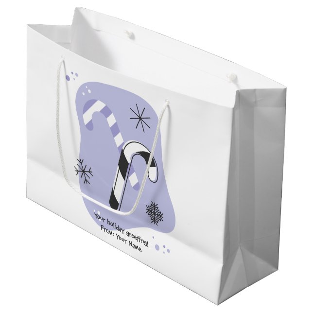Erstellen Sie Ihre eigenen Retro Lila Süßspeisen W Große Geschenktüte (Vorderseite Schrägansicht)