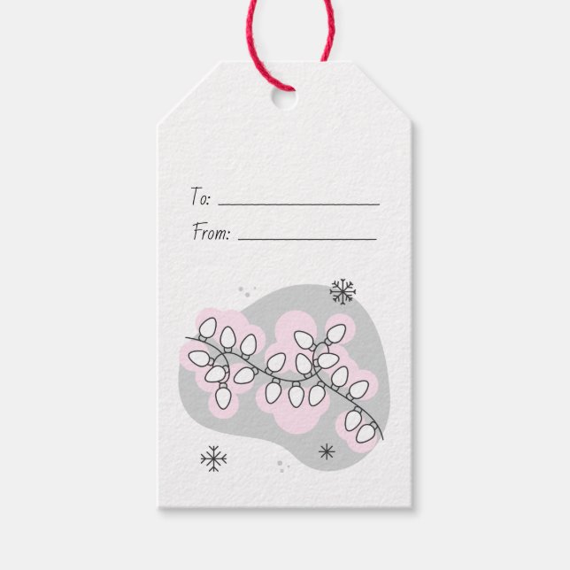 Erstellen Sie Ihre eigenen Retro-String Lichter We Geschenkanhänger (Vorderseite)