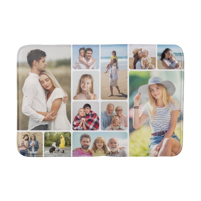 Erstellen Sie Ihre eigenen Rundecken 12 FotoCollag Badematte (Vorderseite)