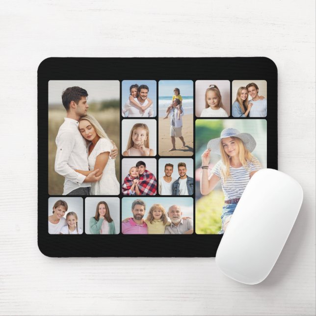 Erstellen Sie Ihre eigenen Rundecken 12 FotoCollag Mousepad (Mit Mouse)