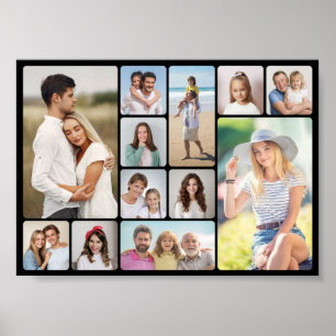 Erstellen Sie Ihre eigenen Rundecken 12 FotoCollag Poster
