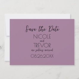Erstellen Sie Ihre eigenen - Schlichte Mauve Minim Save The Date