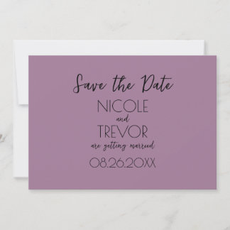 Erstellen Sie Ihre eigenen - Schlichte Mauve Minim Save The Date