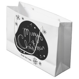 Erstellen Sie Ihre eigenen Schwarz & Weiß frohe We Große Geschenktüte