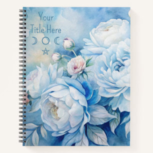 Erstellen Sie Ihre eigenen shabby chic blauen Pfin Notizbuch