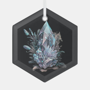 Erstellen Sie Ihre eigenen Silberkristalle Ornament Aus Glas