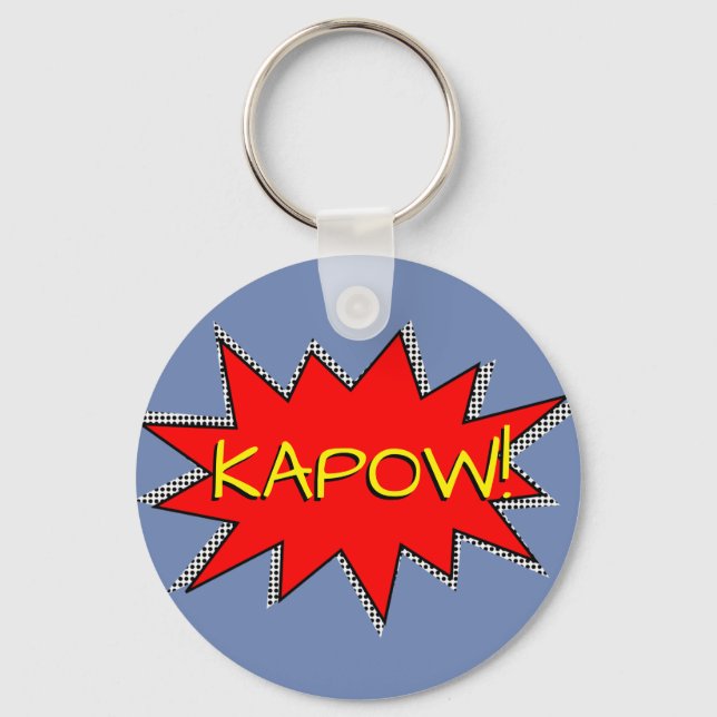 Erstellen Sie Ihre eigenen Superhelden Onomatopoei Schlüsselanhänger (Vorderseite)