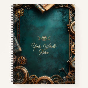Erstellen Sie Ihre eigenen tealfarbenen Steampunk- Notizbuch