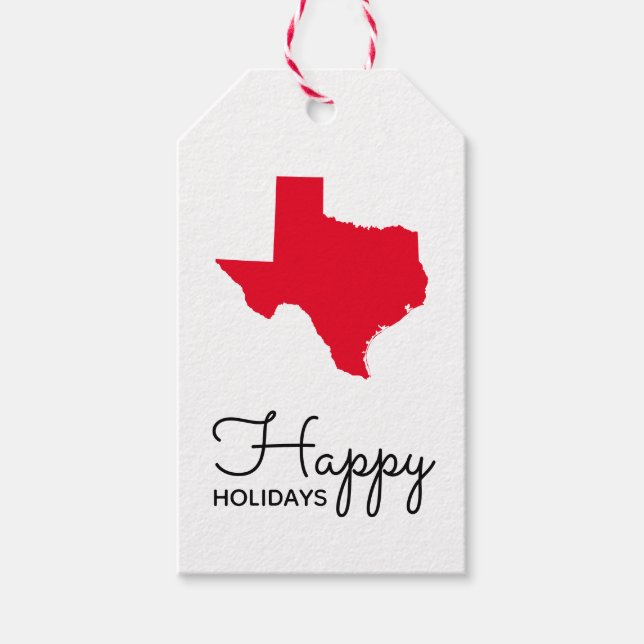 Erstellen Sie Ihre eigenen Texas glücklichen Ferie Geschenkanhänger (Vorderseite)